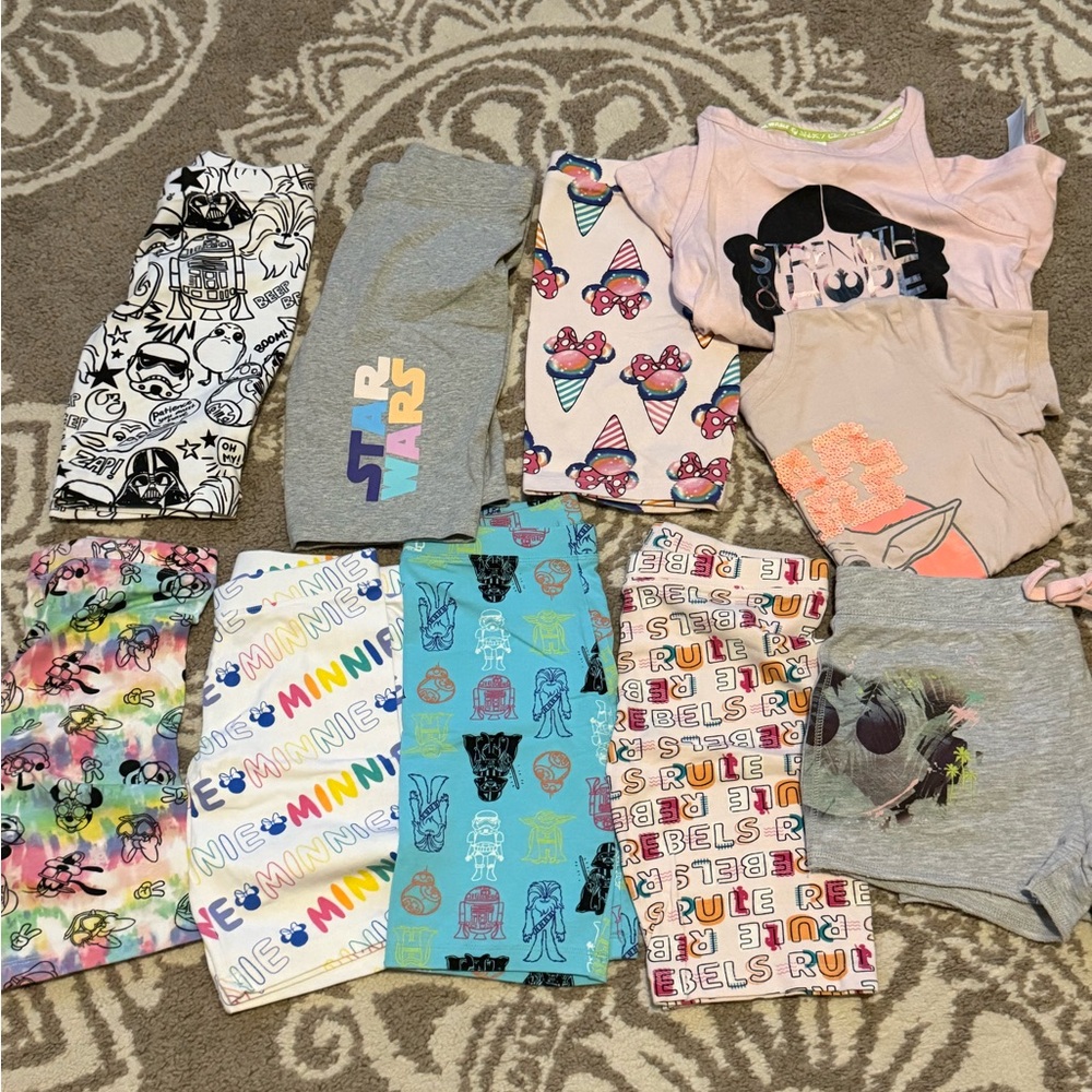 Size 8 Girls Disney Kids Matching Sets - Gray, Pink, Multicolor